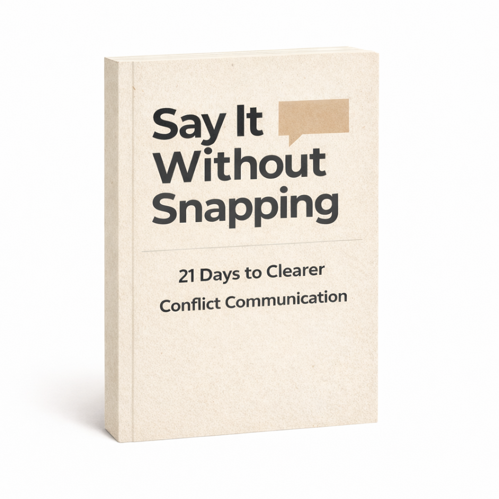 Say It Without Snapping: 21 Days to Clearer Conflict Communication Workbook
