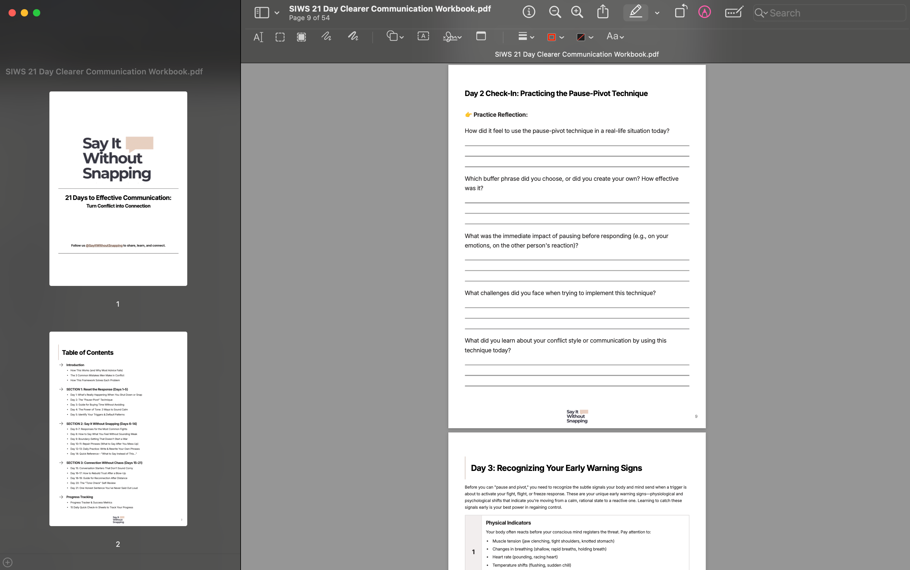 21 Days to Clearer Conflict Communication Workbook